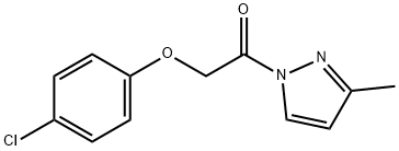 1-[(4-chlorophenoxy)acetyl]-3-methyl-1H-pyrazole Struktur