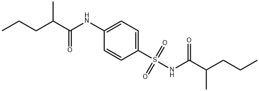 2-methyl-N-[4-(2-methylpentanoylsulfamoyl)phenyl]pentanamide Struktur