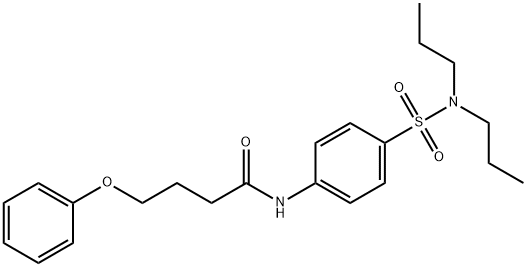 N-[4-(dipropylsulfamoyl)phenyl]-4-phenoxybutanamide Struktur