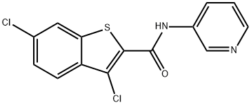 3,6-dichloro-N-(3-pyridinyl)-1-benzothiophene-2-carboxamide Struktur