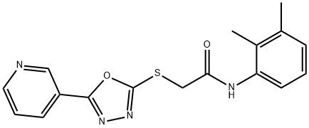 N-(2,3-dimethylphenyl)-2-((5-(pyridin-3-yl)-1,3,4-oxadiazol-2-yl)thio)acetamide Struktur