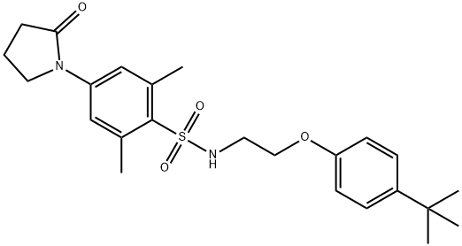 N-[2-(4-tert-butylphenoxy)ethyl]-2,6-dimethyl-4-(2-oxopyrrolidin-1-yl)benzenesulfonamide Struktur