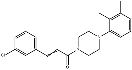 (E)-3-(3-chlorophenyl)-1-[4-(2,3-dimethylphenyl)piperazin-1-yl]prop-2-en-1-one Struktur