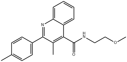 N-(2-methoxyethyl)-3-methyl-2-(4-methylphenyl)-4-quinolinecarboxamide Struktur