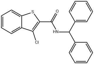 N-benzhydryl-3-chloro-1-benzothiophene-2-carboxamide Struktur