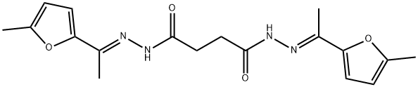 N,N'-bis[(E)-1-(5-methylfuran-2-yl)ethylideneamino]butanediamide Struktur