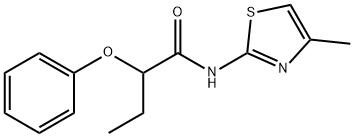 N-(4-methyl-1,3-thiazol-2-yl)-2-phenoxybutanamide Struktur