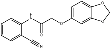 2-(1,3-benzodioxol-5-yloxy)-N-(2-cyanophenyl)acetamide Struktur