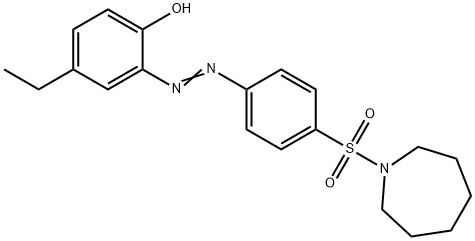 2-{[4-(1-azepanylsulfonyl)phenyl]diazenyl}-4-ethylphenol Struktur