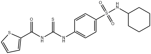 N-[({4-[(cyclohexylamino)sulfonyl]phenyl}amino)carbonothioyl]-2-thiophenecarboxamide Struktur