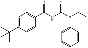 4-tert-butyl-N-{[ethyl(phenyl)amino]carbonothioyl}benzamide Struktur