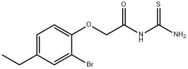 2-(2-bromo-4-ethylphenoxy)-N-carbamothioylacetamide Struktur