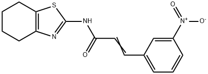 (E)-3-(3-nitrophenyl)-N-(4,5,6,7-tetrahydro-1,3-benzothiazol-2-yl)prop-2-enamide Struktur