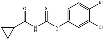 N-{[(4-bromo-3-chlorophenyl)amino]carbonothioyl}cyclopropanecarboxamide Struktur