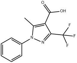 5-Methyl-1-phenyl-3-trifluoromethyl-1H-pyrazole-4-carboxylic acid Struktur