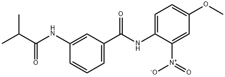 N-(4-methoxy-2-nitrophenyl)-3-[(2-methylpropanoyl)amino]benzamide Struktur