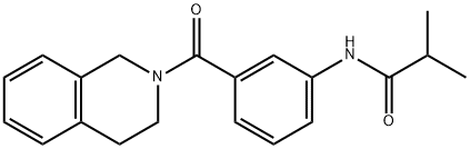 N-[3-(3,4-dihydro-1H-isoquinoline-2-carbonyl)phenyl]-2-methylpropanamide Struktur