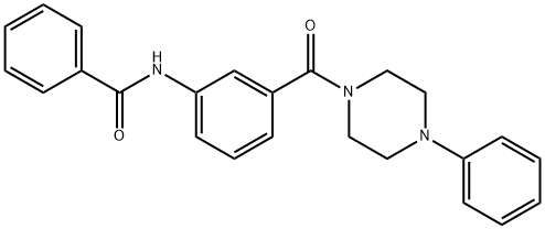 N-[3-(4-phenylpiperazine-1-carbonyl)phenyl]benzamide Struktur