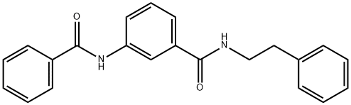 3-benzamido-N-(2-phenylethyl)benzamide Struktur