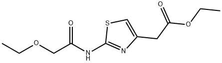 ethyl {2-[(ethoxyacetyl)amino]-1,3-thiazol-4-yl}acetate Struktur