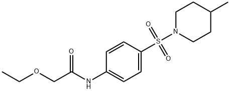 2-ethoxy-N-{4-[(4-methylpiperidin-1-yl)sulfonyl]phenyl}acetamide Struktur