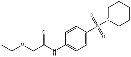 2-ethoxy-N-[4-(piperidin-1-ylsulfonyl)phenyl]acetamide Struktur