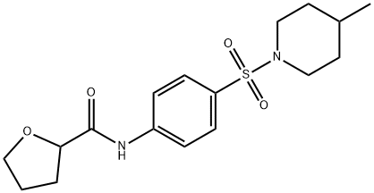 N-{4-[(4-methylpiperidin-1-yl)sulfonyl]phenyl}tetrahydrofuran-2-carboxamide Struktur