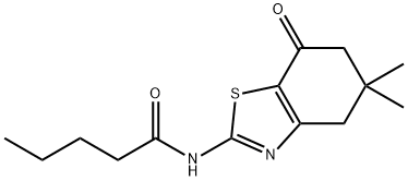 N-(5,5-dimethyl-7-oxo-4,6-dihydro-1,3-benzothiazol-2-yl)pentanamide Struktur