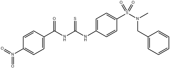 N-{[(4-{[benzyl(methyl)amino]sulfonyl}phenyl)amino]carbonothioyl}-4-nitrobenzamide Struktur