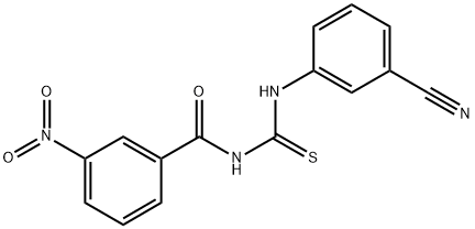 N-{[(3-cyanophenyl)amino]carbonothioyl}-3-nitrobenzamide Struktur