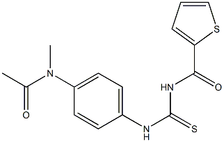 N-[({4-[acetyl(methyl)amino]phenyl}amino)carbonothioyl]-2-thiophenecarboxamide Struktur