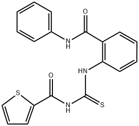 N-({[2-(anilinocarbonyl)phenyl]amino}carbonothioyl)-2-thiophenecarboxamide Struktur