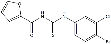 N-{[(4-bromo-3-chlorophenyl)amino]carbonothioyl}-2-furamide 結(jié)構(gòu)式