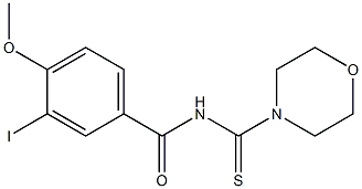 3-iodo-4-methoxy-N-(4-morpholinylcarbonothioyl)benzamide Struktur