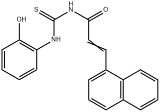 N-{[(2-hydroxyphenyl)amino]carbonothioyl}-3-(1-naphthyl)acrylamide Struktur