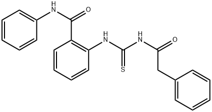 N-phenyl-2-({[(phenylacetyl)amino]carbonothioyl}amino)benzamide Struktur