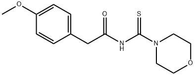 2-(4-methoxyphenyl)-N-(4-morpholinylcarbonothioyl)acetamide Struktur