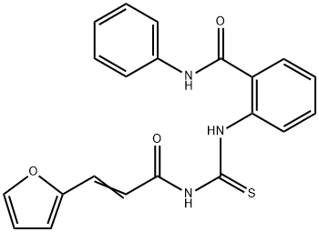 2-[({[3-(2-furyl)acryloyl]amino}carbonothioyl)amino]-N-phenylbenzamide Struktur