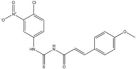 (E)-N-[(4-chloro-3-nitrophenyl)carbamothioyl]-3-(4-methoxyphenyl)prop-2-enamide Struktur