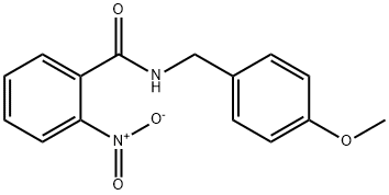 N-[(4-methoxyphenyl)methyl]-2-nitrobenzamide Struktur