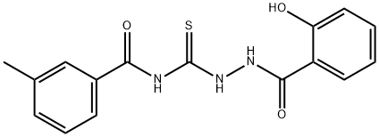 N-{[2-(2-hydroxybenzoyl)hydrazino]carbonothioyl}-3-methylbenzamide Struktur