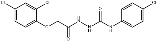 N-(4-chlorophenyl)-2-[(2,4-dichlorophenoxy)acetyl]hydrazinecarboxamide Struktur