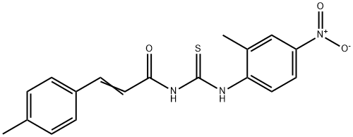 N-{[(2-methyl-4-nitrophenyl)amino]carbonothioyl}-3-(4-methylphenyl)acrylamide Struktur