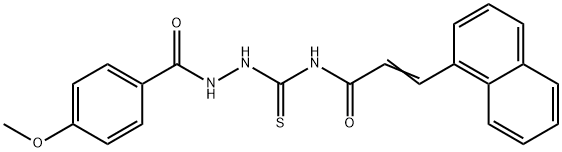 (E)-N-[[(4-methoxybenzoyl)amino]carbamothioyl]-3-naphthalen-1-ylprop-2-enamide Struktur