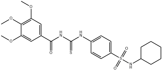 N-[({4-[(cyclohexylamino)sulfonyl]phenyl}amino)carbonothioyl]-3,4,5-trimethoxybenzamide Struktur