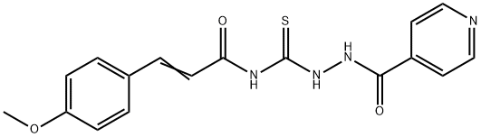 N-[(2-isonicotinoylhydrazino)carbonothioyl]-3-(4-methoxyphenyl)acrylamide Struktur