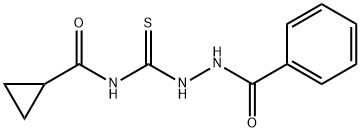 N-(benzamidocarbamothioyl)cyclopropanecarboxamide Struktur