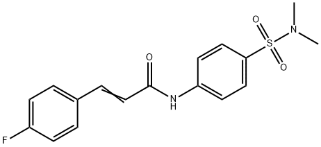 N-{4-[(dimethylamino)sulfonyl]phenyl}-3-(4-fluorophenyl)acrylamide Struktur