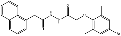 2-(4-bromo-2,6-dimethylphenoxy)-N'-(1-naphthylacetyl)acetohydrazide Struktur