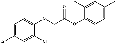 2,4-dimethylphenyl (4-bromo-2-chlorophenoxy)acetate Struktur